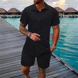 Summer jacquard black and white plain suit