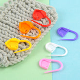 Colorful Plastic Buckle Handmade DIY Knitting Tools Love Heart Marker Crochet