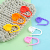 Colorful Plastic Buckle Handmade DIY Knitting Tools Love Heart Marker Crochet