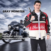 Кожаное пальто в стиле диска свободное ветрозащитное