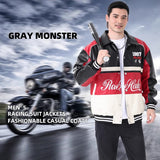 Кожаное пальто в стиле диска свободное ветрозащитное