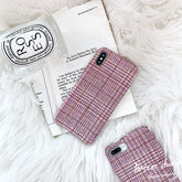 Flannelette Plaid Cell Phone Case Wool