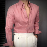 Куртаи мардонаи мода остин дарози бритониёии нафаскашии катони Slim Fit куртаи бисёрҷонибаи тасодуфӣ