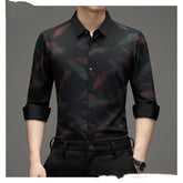 Men's fashionable long sleeve shirt no ironing required