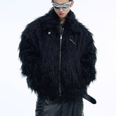Mink coat with thick plush top