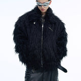 Mink coat with thick plush top