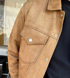 Мужская куртка большого размера из тонкого хлопка с короткими лацканами