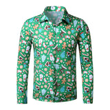 Mens Casual 3D Print Christmas Shirt