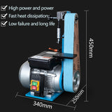 Small Vertical Sanding Belt Machine Electric Burr Woodworking Grinding Polishing Machine Knife Sharpening Tool