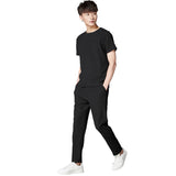Spring And Summer New Men's Casual Suit Short-sleeved T-shirt Trousers Two-piece Solid Color Sports And Leisure Suit