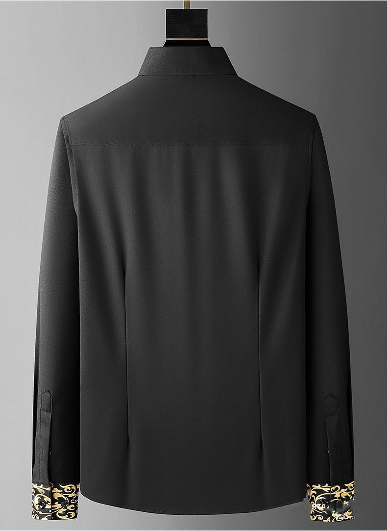 Spring Light Luxury European Goods High-end Embroidered Neckline Loose Oversized Shirt Spring Light Luxury European Goods High-end Embroidered Neckline Loose Oversized Shirt