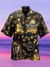 Men's 4-Way Stretch Short Sleeve Shirt with 3D Digital Printing