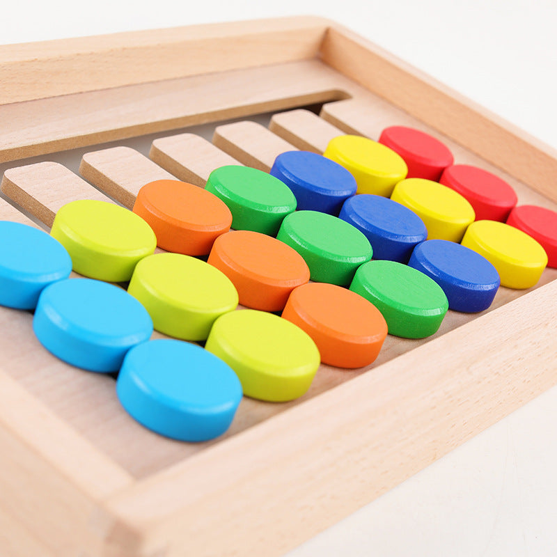 Wooden Seven-color Early Childhood Games Logic Thinking Educational Toys Wooden Seven-color Early Childhood Games Logic Thinking Educational Toys