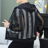 Мужское пальто Ice Silk с вырезом и дышащим капюшоном