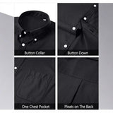 Solid Color Oxford Long Sleeve Button Shirt