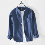 Men's Small Stand Collar Casual Shirt