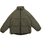 Insulated Jacket Men Street Fashion Brand Loose Stand Collar