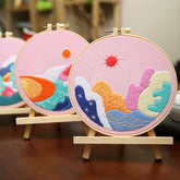 Embroidery Diy Handmade Material Package Hanging Painting Needlework Practice Bag