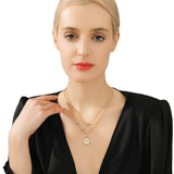 Double-layer Bee Necklace Simple Vintage Sweater Chain