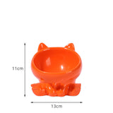 Pet Dogs And Cats Bevel Ceramic Neck Bowl