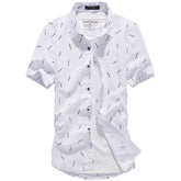 Мужская рубашка с короткими рукавами в корейском стиле Slim Fit
