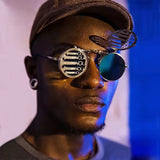 Men's Casual Retro Metal Punk Steam Flip Sunglasses