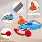 Squeaky Dog Tug Toy Interactive Shark Shape Tug Of War Dog Pull Toy With Suction Cup To Keep Them Busy Durable Dog Rope Toys For Small Medium Dogs Indoor Or Outdoor Play