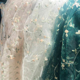 Embroidery Lace Fabric Lace Mesh Gauze Flower