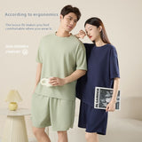 Women's Short-sleeved Clothes And Shorts Casual Loose Men's Home Wear Suit