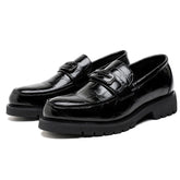 Thick-soled British Fashion Men's Round Head Leisure Leather Shoes
