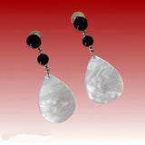New Chinese Style Silver Needle Water Drop Shell Earrings Fashion All-match