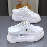 Summer Mesh Surface Platform Heel-free Lazy Stylish And Lightweight White Shoes