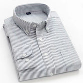 Autumn striped shirt men's business casual