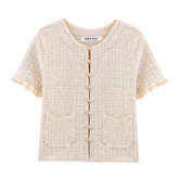 Tank-top Skirt Knitted Cardigan Three-piece Set