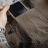 Рабочая одежда для улицы, рубашка с длинным рукавом из ткани сирсакер с кубинским воротником