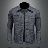 European And American Denim Coat Men's Fashion Lapel Motorcycle Jacket Casual All-matching