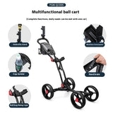 Golf Foldable Four-wheel Golf Tricycle Trolley