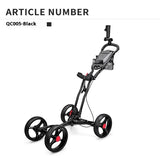 Golf Foldable Four-wheel Golf Tricycle Trolley