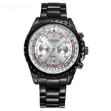 Men's Casual Quartz Movement Steel Band Wrist Business Watch