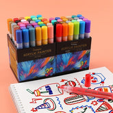 48 ранг рангубор DIY сафолї Graffiti Бастаи Marker дар асоси об