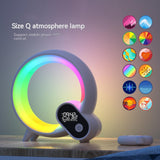 Creative Q Light Аналогии Намоиши рақамии Офтоб соати зангдор Bluetooth Audio Intelligent Wake-up Q нури рангоранги атмосфера