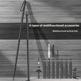 Outdoor Supplies Multi-set Function Alpenstock Alloy Self-defense Equipment Tactical Stick