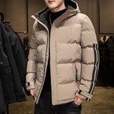 Men's polyester and velvet padded jacket