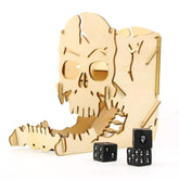 Skeleton Dice Tower Leisure Entertainment Board Games Wooden Crafts