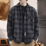 Мужская свободная куртка-рубашка с длинными рукавами на осень и зиму, универсальный топ с защитой от пятен