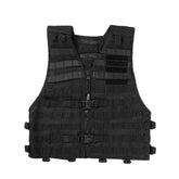 Pure Black Tactical Protective Vest for Outdoor Activities