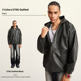 Heavy American Retro Fashion Brand Leather Coat