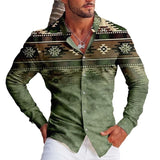 Men's Shirt for Youth and Middle Ages, Long Sleeve Business Shirt with Lapels