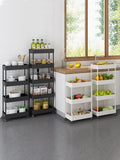 Bathroom Kitchen Mobile Trolley Debris Sorting Storage Rack