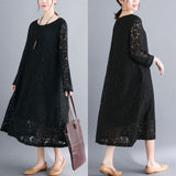 New Plus Size Women's Clothing Plump Girls Slimming Lace Dress